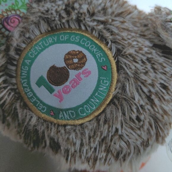Little Brownie Bakers Girl Scout 100th Anniversary Cookie Owl Plush 2017 10.5" - Picture 5 of 7